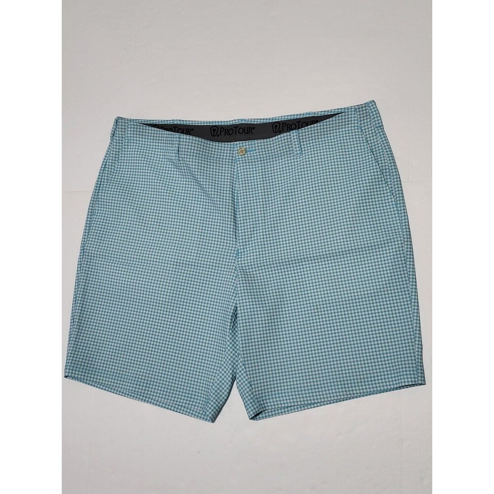 Pro Tour Brand Golf Shorts Men's Size 42 Green/white 10" Inseam